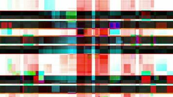 animatie lus van TV scherm signaal lawaai glitch patroon video