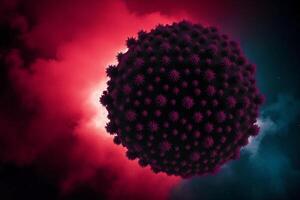 A virus. COVID-19. Viral Intrusion. Unveiling the Complex World of Pathogens. photo