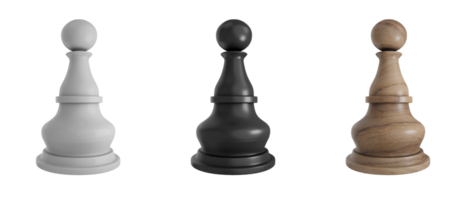 set of chess pieces for holiday  icon 3d png