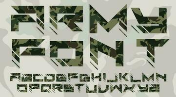 camo font pattern vector