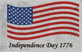 Independence Day USA Abstract Background with Vintage Concept and Editable Text vector