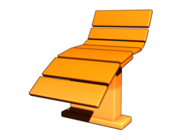 3d wooden chair icon object isolated png