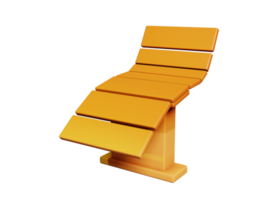 3d wooden chair icon object isolated png