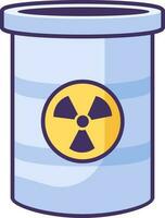 Flat Outline Hazardous Waste Radioactive Material vector