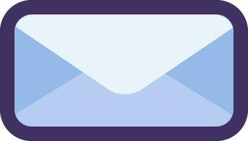 Flat Outline Mail Envelope Icon vector