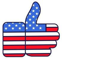 American Flag Festive Like Hand Gesture vector