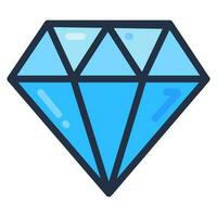 Online Business Diamond Outline Stroke Icon vector