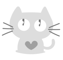 carino gatto gattino gattino con cuore png