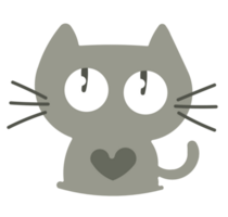 Cute Cat Kitty Kitten with Heart png