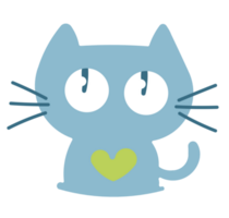 Cute Cat Kitty Kitten with Heart png