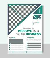 Corporate Business flyer Template Design .Creative Shape and type vector