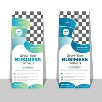 Roll up banner template. layout corporate roll up banner signage standee template. professional corporate roll up banner design vector