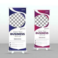 Modern corporate colorful roll up standee banner design template,Tow Color of Banner,X-Banner,Modern ,Corporate Banner,Creative Banner vector
