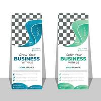 Roll up banner template. layout corporate roll up banner signage standee template. professional corporate roll up banner design vector