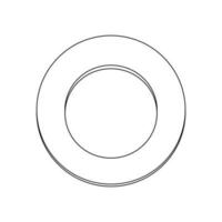 Plate, dishes. Ukrainian symbols. vector