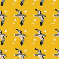 Pattern with petrel bird. vector