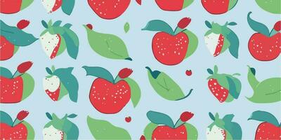 Whimsical Charm, Hand-Drawn Apple Patterns on Textured Backgrounds vector