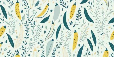 Background Bliss, Vector Illustration of Banana Patterns for Summer