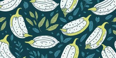 Artistic Backdrop, Vector Illustration of Banana Patterns for Summer Themes