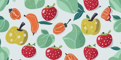 Fresh and Fruity, Apple Patterns in Flat Design vector