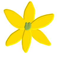 hand drawn painterly flower png