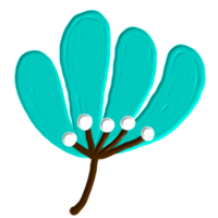 hand drawn painterly flower png