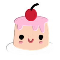 hand drawn cute cake png