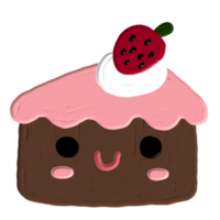 hand drawn cute cake png