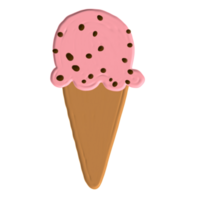 crème glacée dessinée à la main png