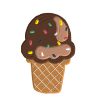 crème glacée dessinée à la main png