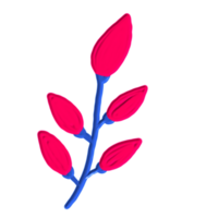 hand drawn painterly flower png