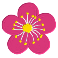 hand drawn painterly flower png