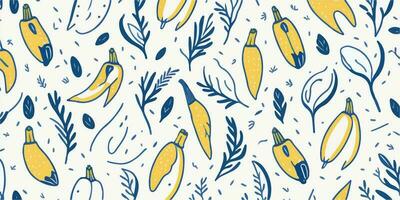 Pattern Perfection, Vector Illustration of Banana Patterns for Summer Themes