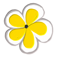 hand drawn painterly flower png