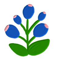hand drawn painterly flower png