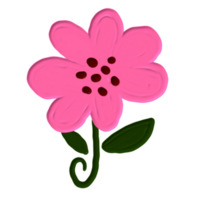 hand drawn painterly flower png