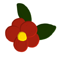 hand drawn painterly flower png