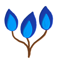 Hand gezeichnet malerisch Blume png