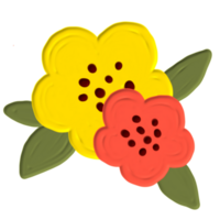 hand drawn painterly flower png