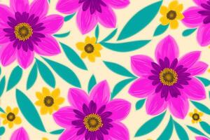 Floral pattern. Enchanting Blooms. A Captivating Floral Pattern Background. photo