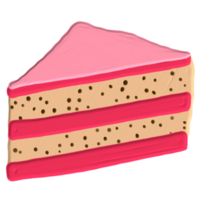 hand drawn cute cake png