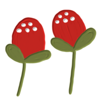 Hand gezeichnet malerisch Blume png