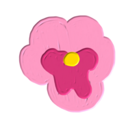 hand drawn painterly flower png