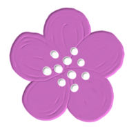 hand drawn painterly flower png