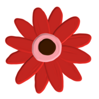 hand drawn painterly flower png