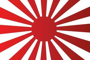 japonés Armada bandera, rojo creciente Dom vector