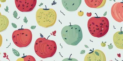 Contemporary Apple, Flat Patterns in Modern Design vector