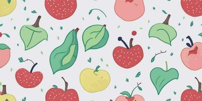 Minimalist Chic, Clean and Simple Apple Patterns on Flat Backgrounds vector