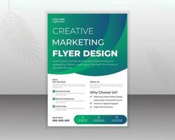 Corporate Flyer Design Template For Your Business With Abstract Shapes vector