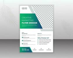 Corporate Flyer Design Template For Your Business With Abstract Shapes vector